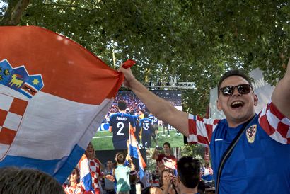 Kroatischer Fußballfan während der WM